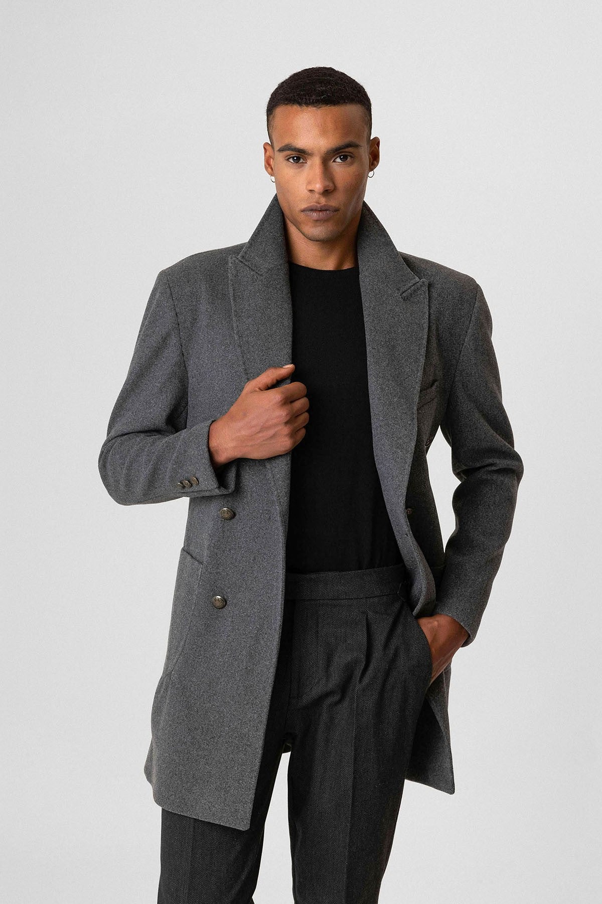 Antioch Cross-Over Closure Pouch-Pocket Men's Coat