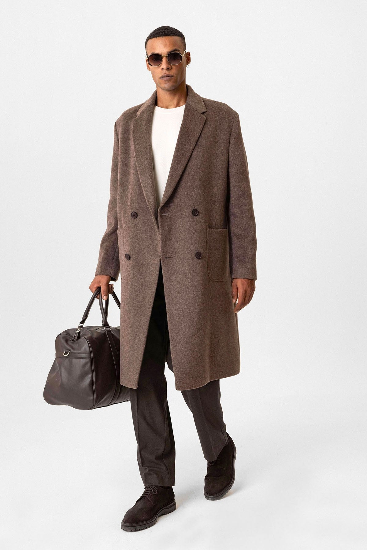 Antioch Textured Double-Breasted Men's Coat
