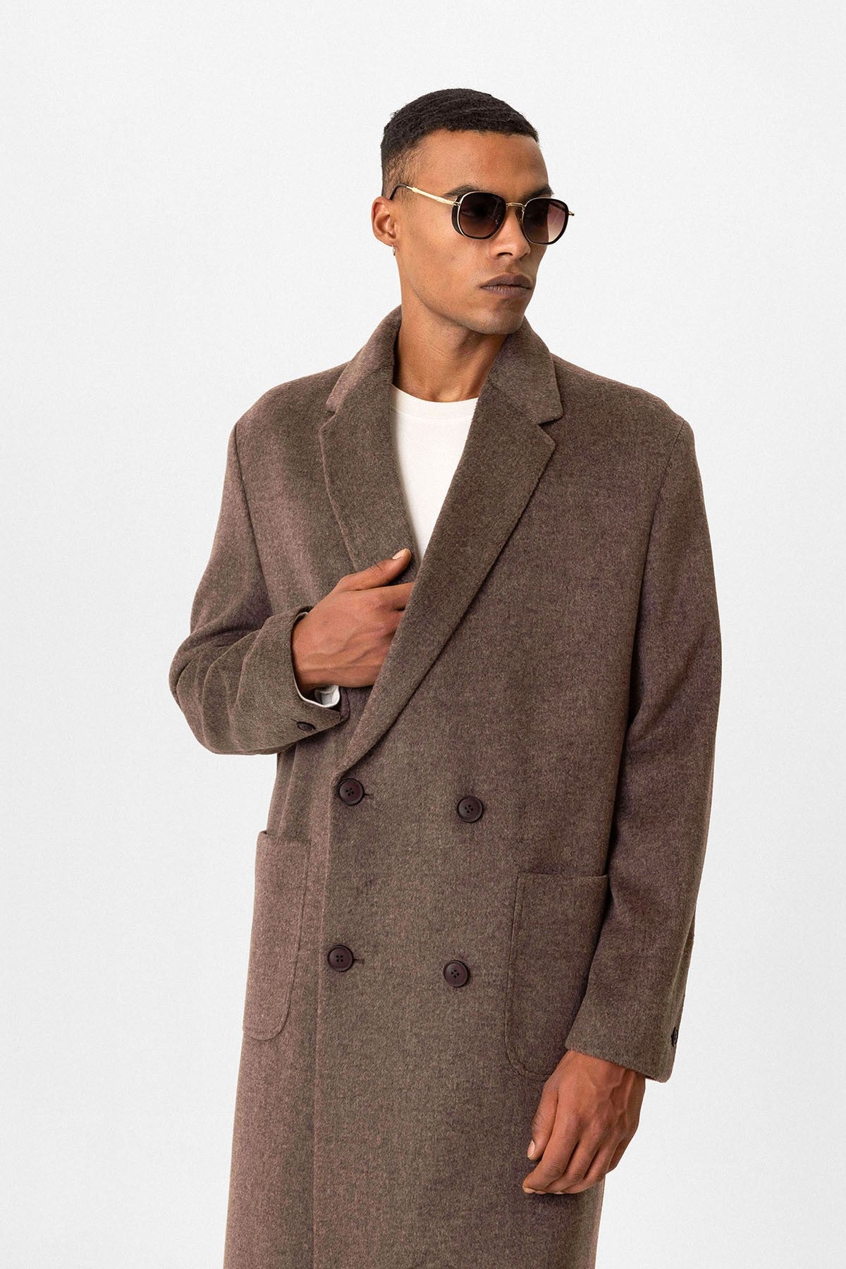 Antioch Textured Double-Breasted Men's Coat
