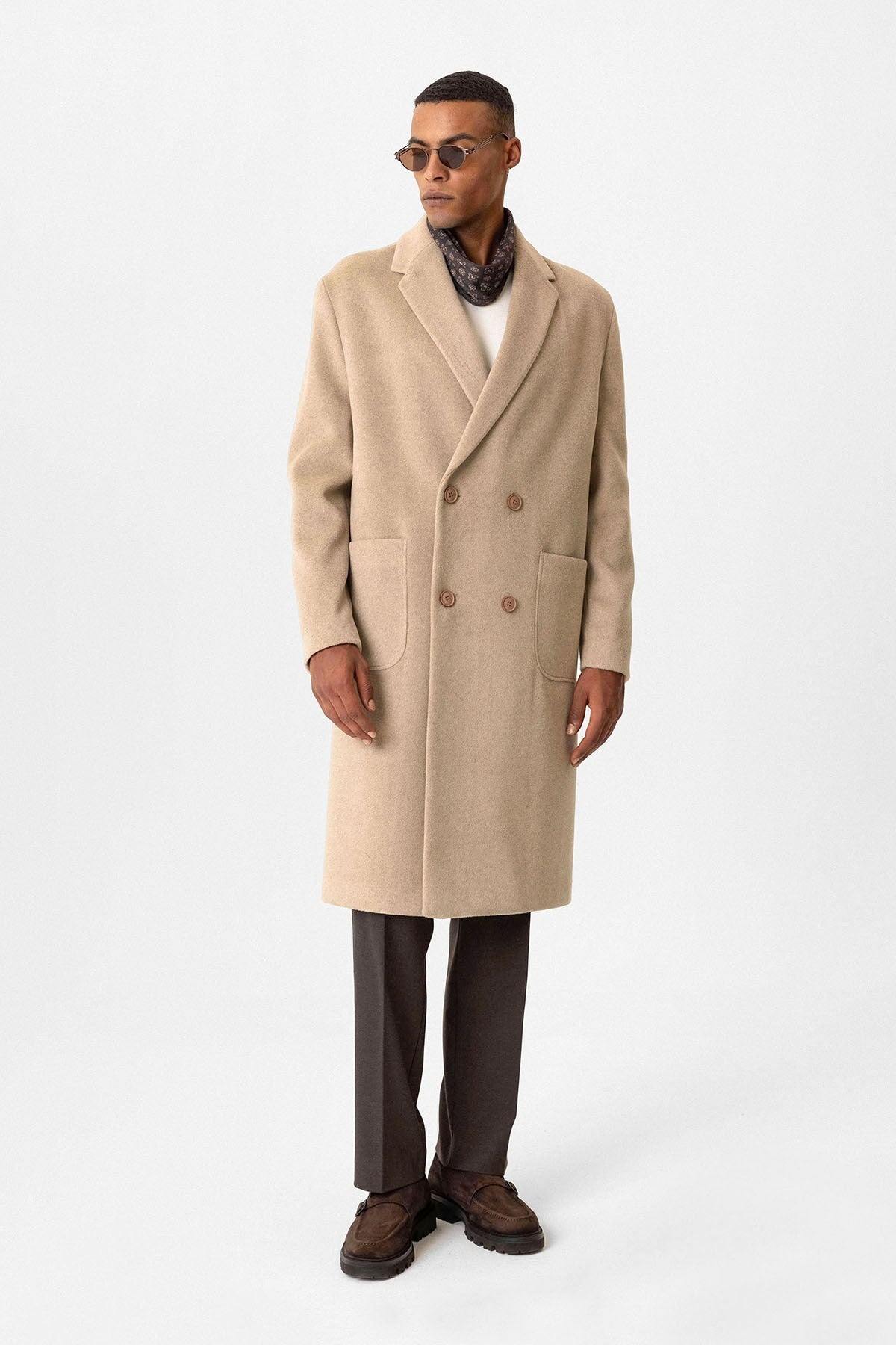 Antioch Textured Double-Breasted Men's Coat