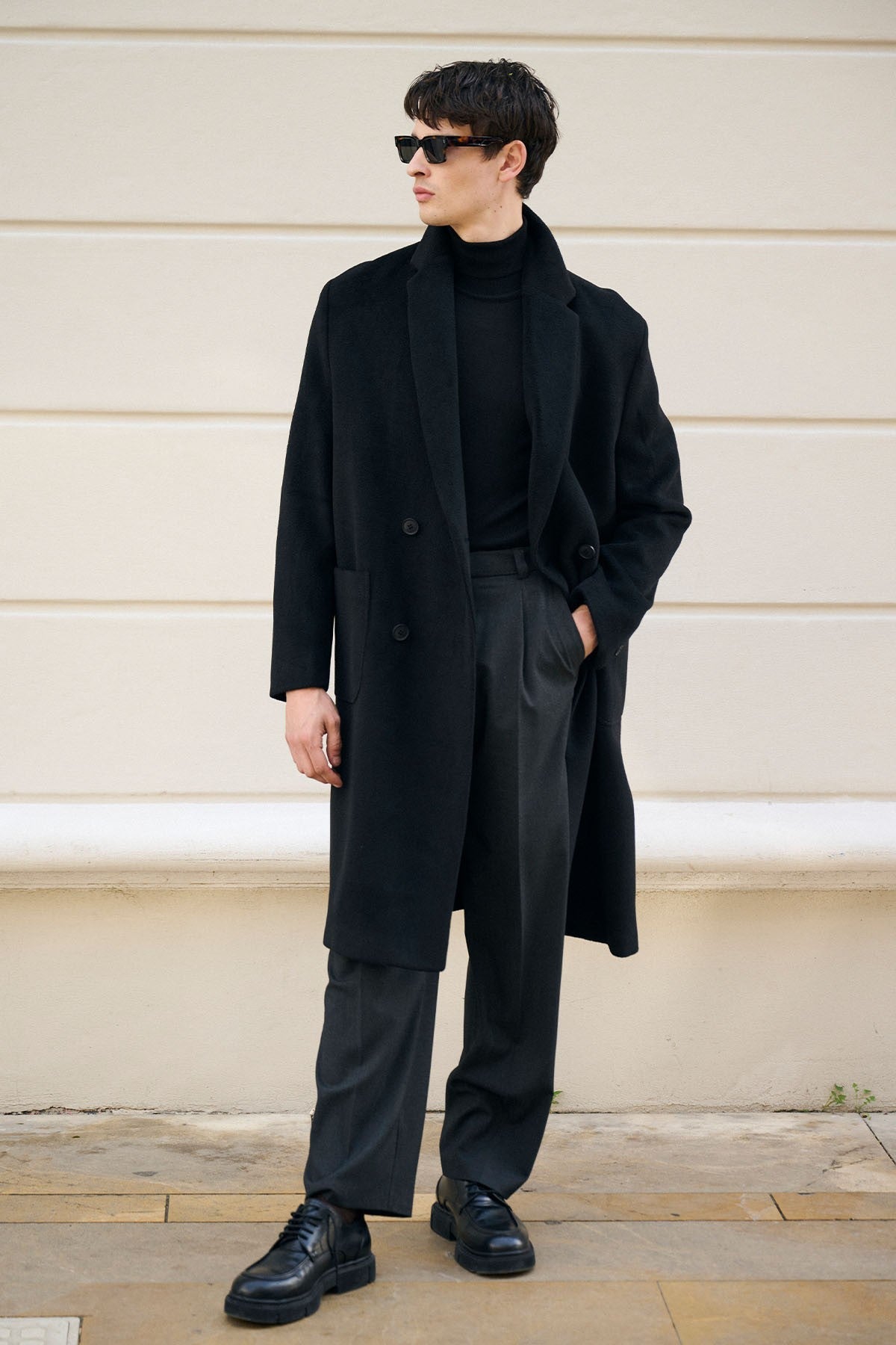 Antioch Textured Double-Breasted Men's Coat