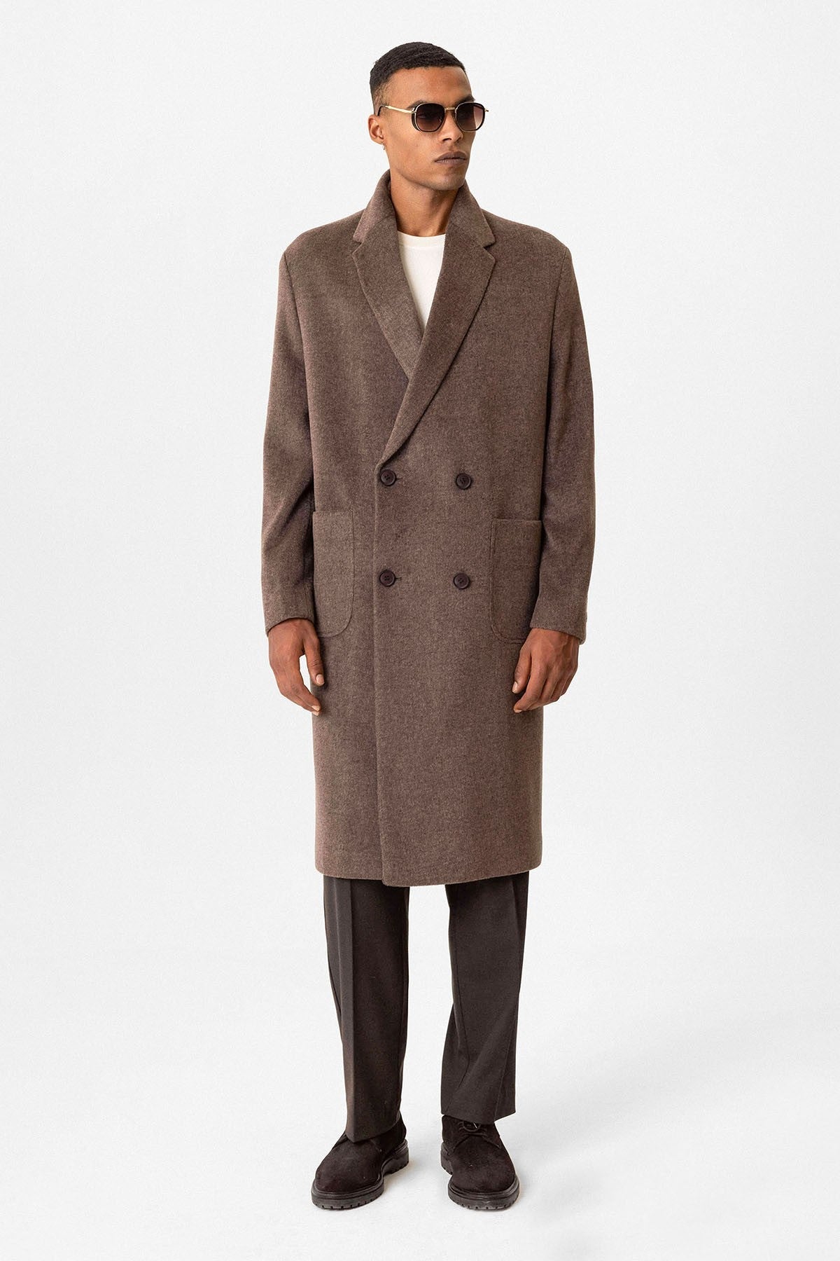 Antioch Textured Double-Breasted Men's Coat