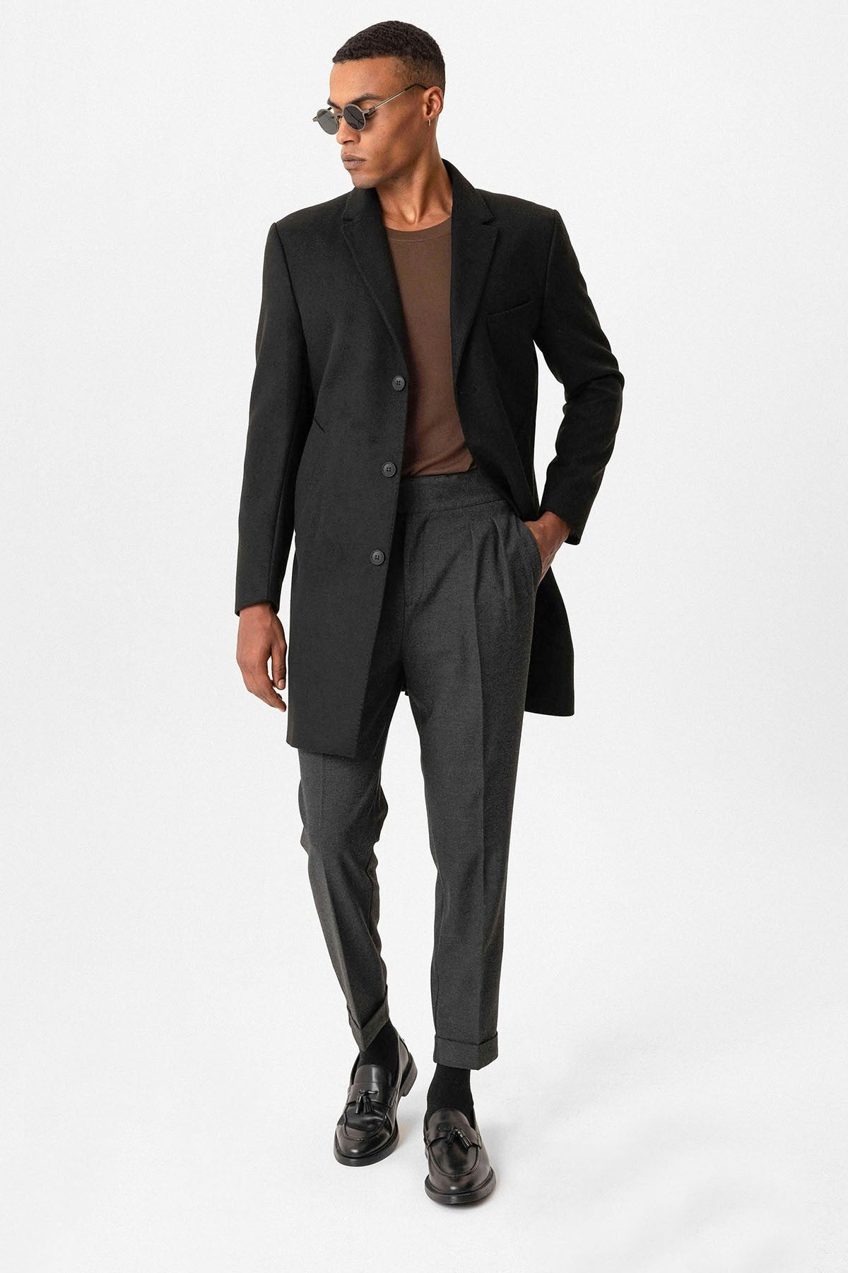 Antioch Slim-Fit Jacket-Collar Men's Coat