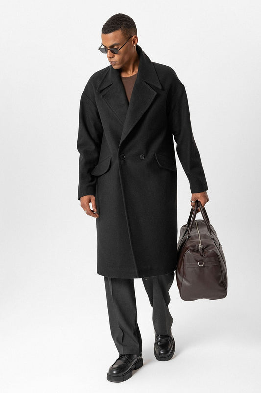 Antioch Men's Wool-Blend Double-Breasted Coat