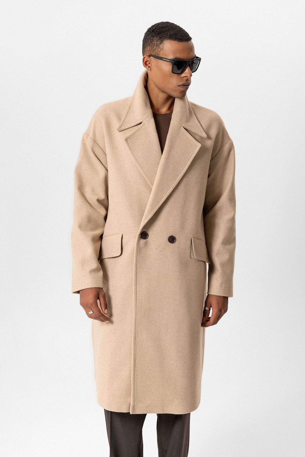 Antioch Men's Wool-Blend Double-Breasted Coat