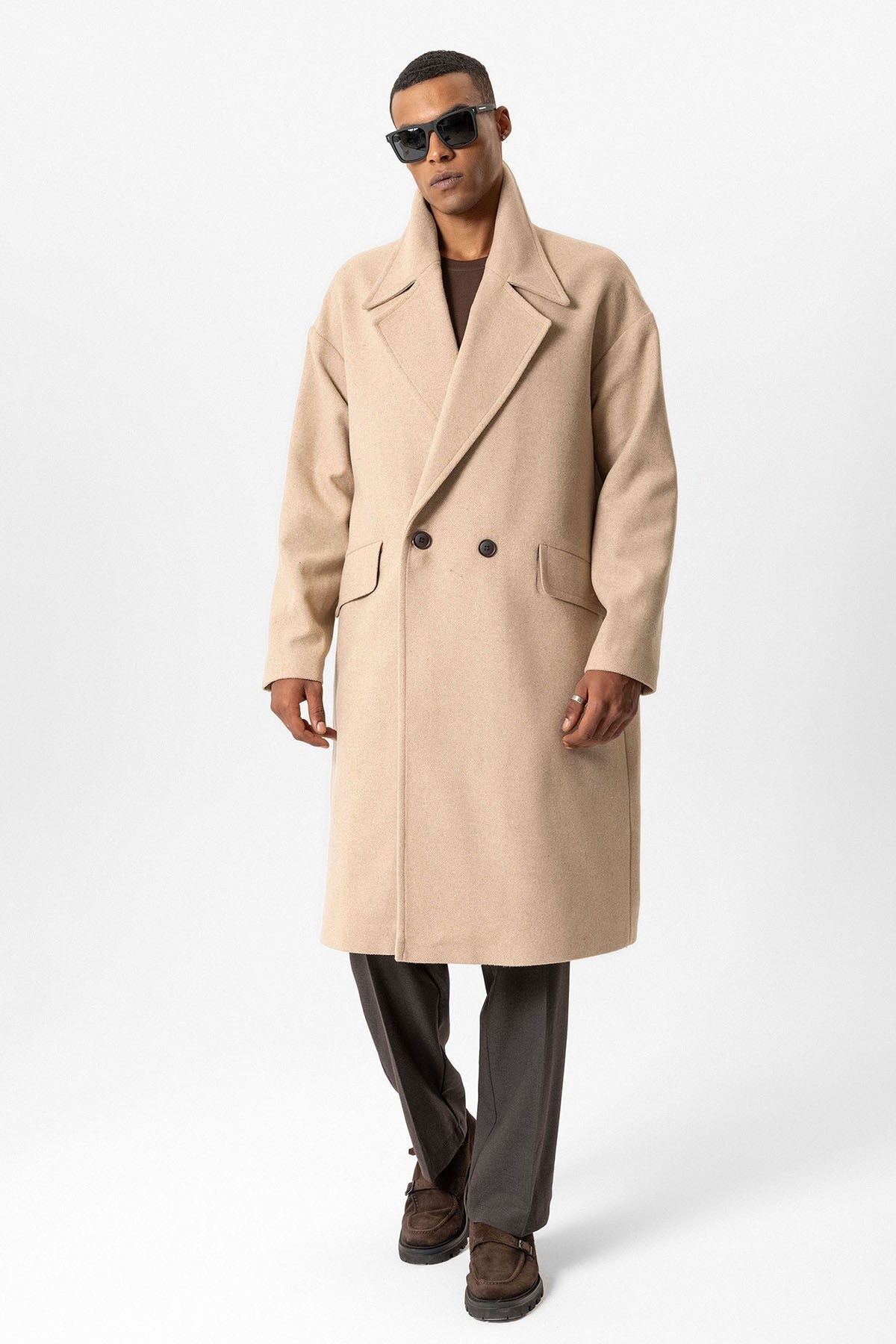 Antioch Men's Wool-Blend Double-Breasted Coat