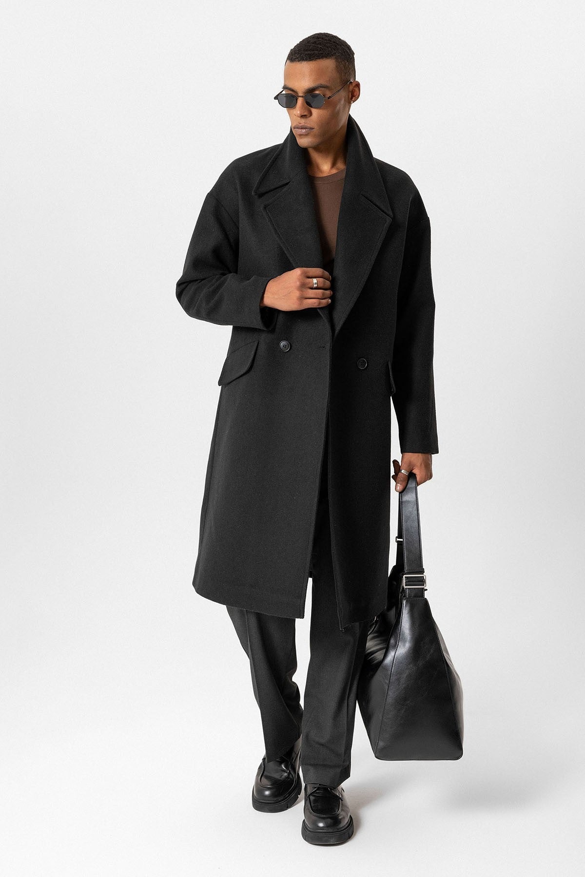 Antioch Men's Wool-Blend Double-Breasted Coat