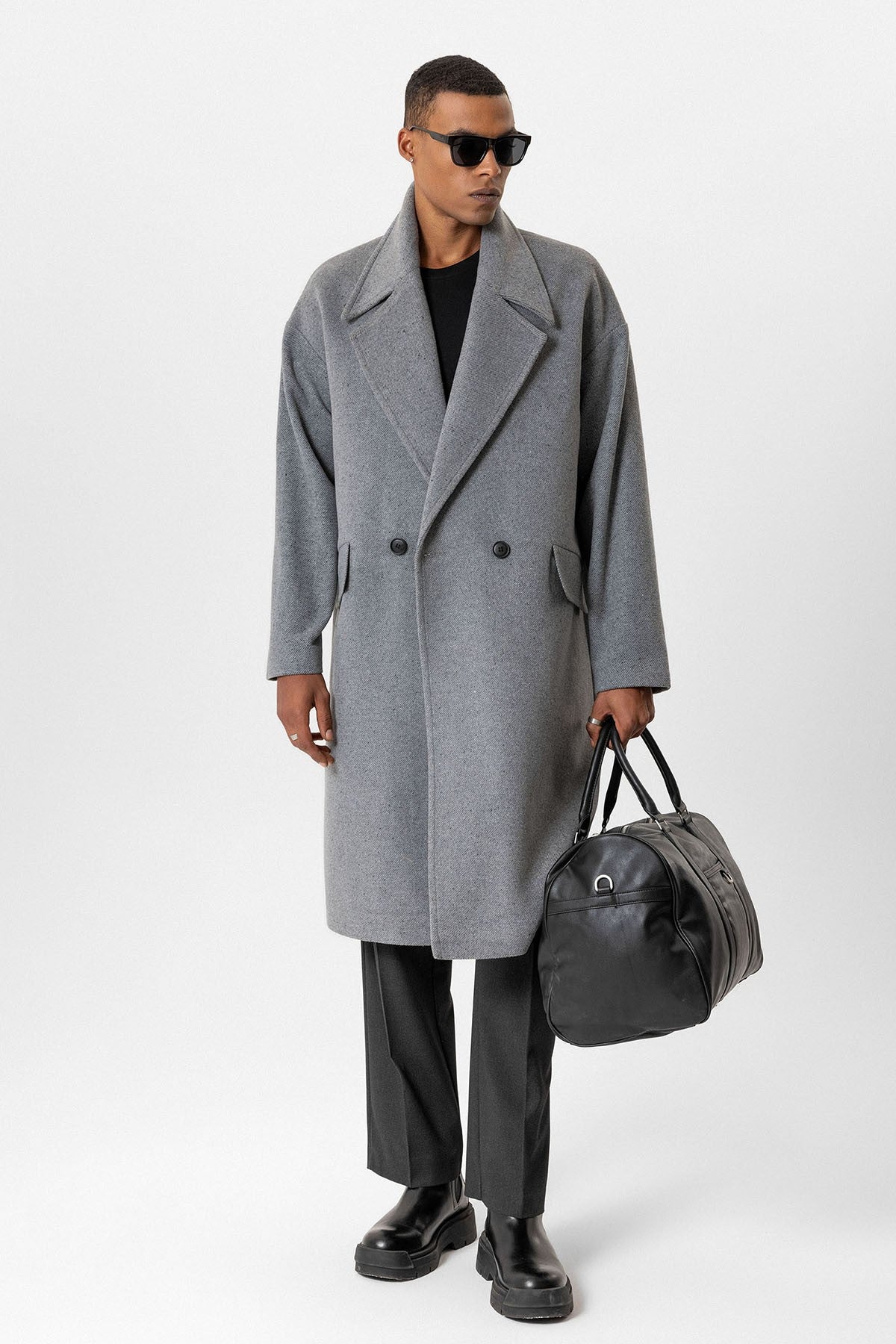 Antioch Men's Wool-Blend Double-Breasted Coat