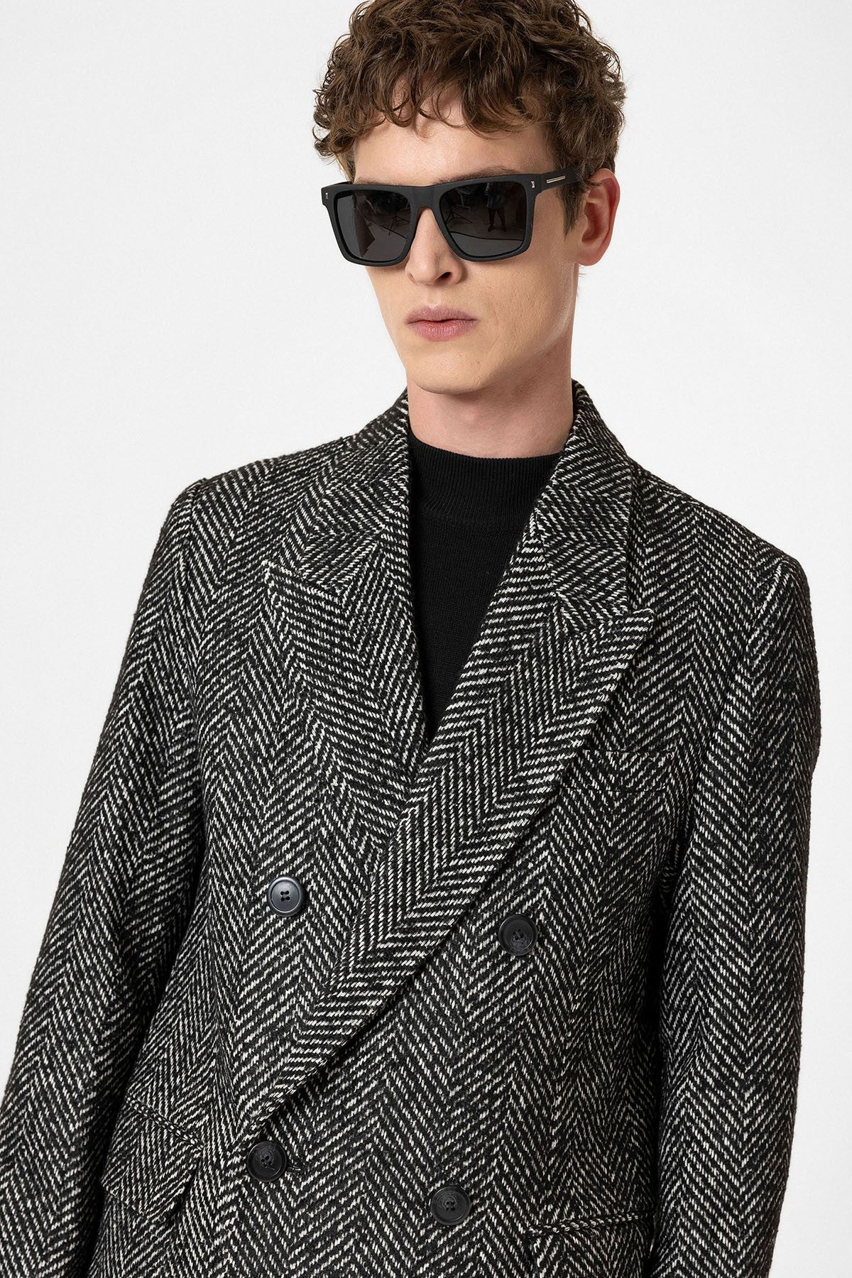 Antioch Men's Herringbone-Patterned Coat