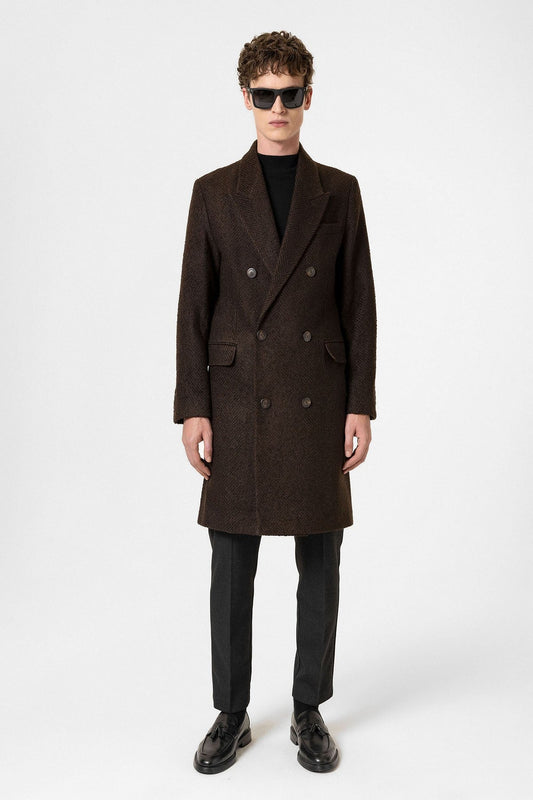 Antioch Men's Herringbone-Patterned Coat