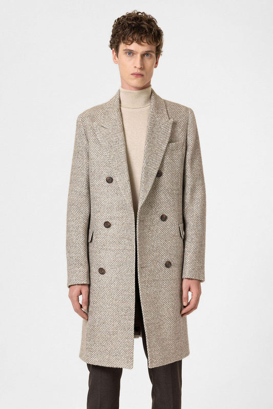 Antioch Men's Herringbone-Patterned Coat