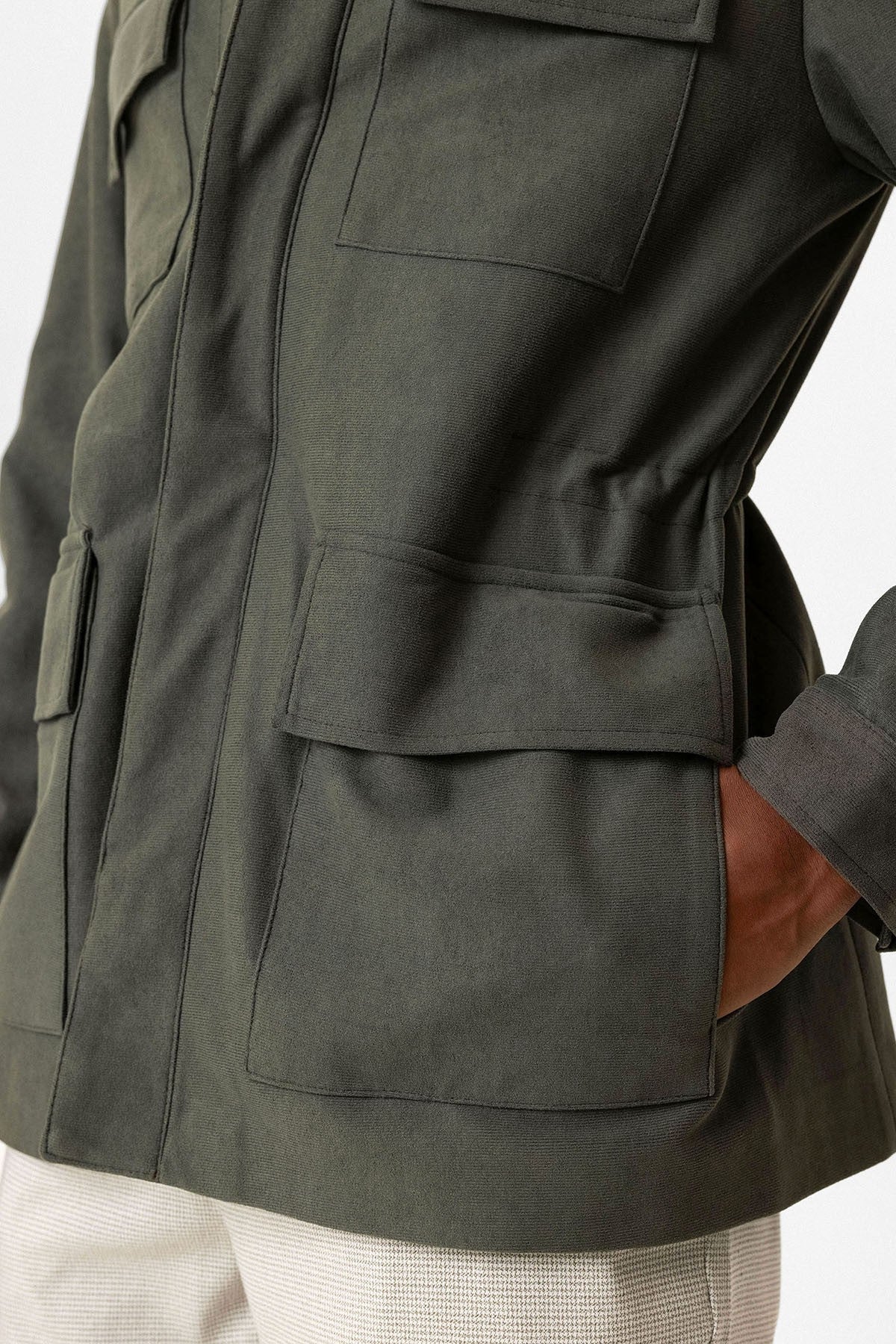 Antioch Men's Jacket with Hidden Button Details