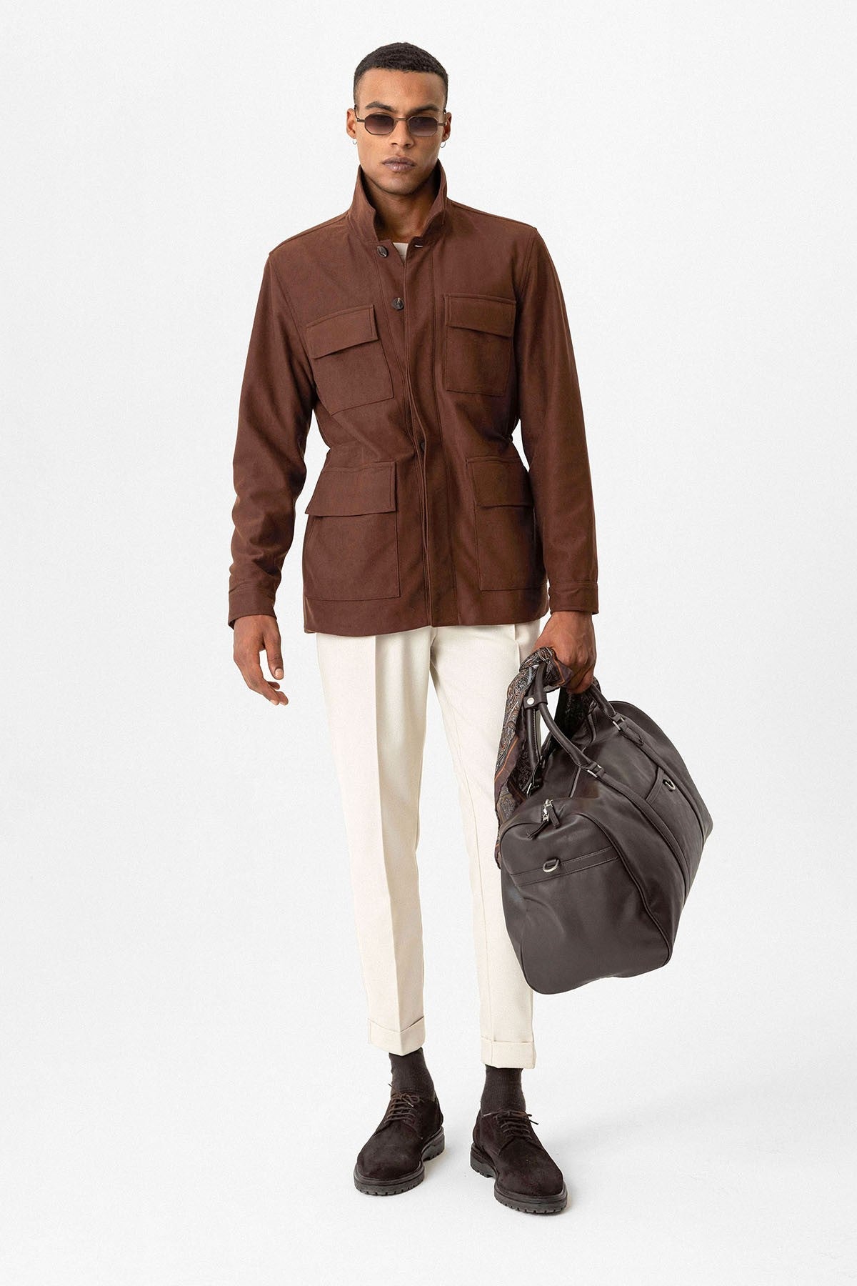 Antioch Men's Jacket with Hidden Button Details