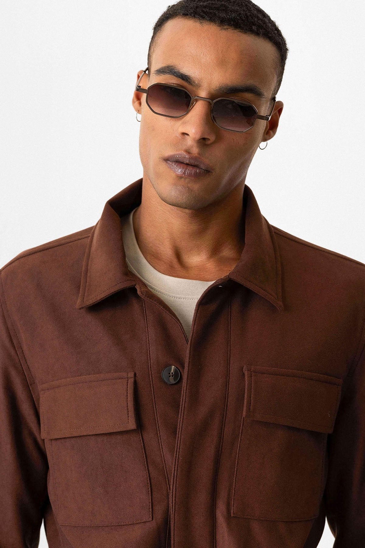 Antioch Men's Jacket with Hidden Button Details