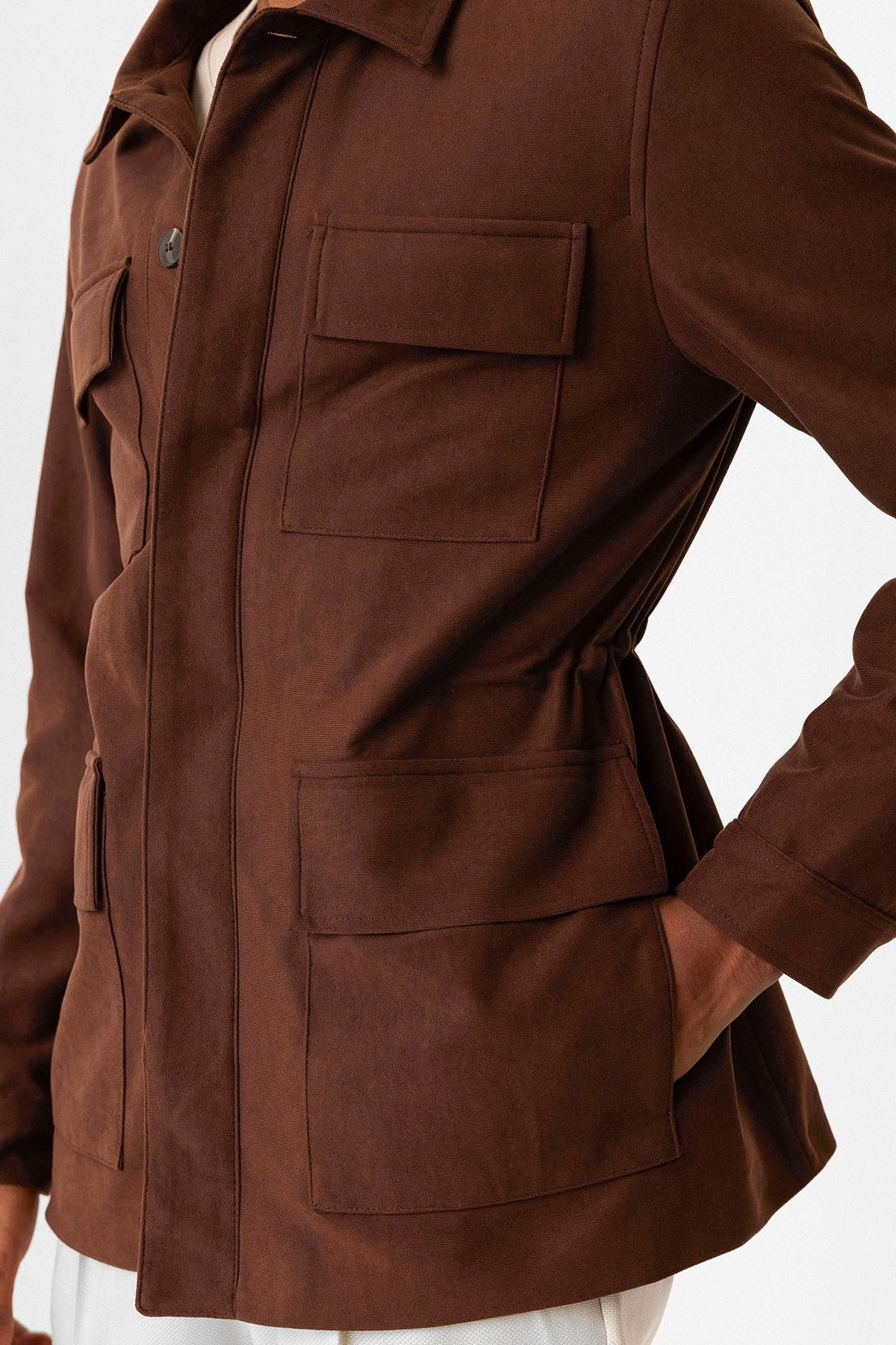 Antioch Men's Jacket with Hidden Button Details