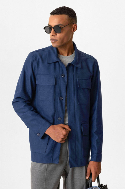 Antioch Men's Jacket with Hidden Button Details