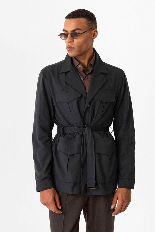 Antioch Arched Collar Men's Safari Trench Coat