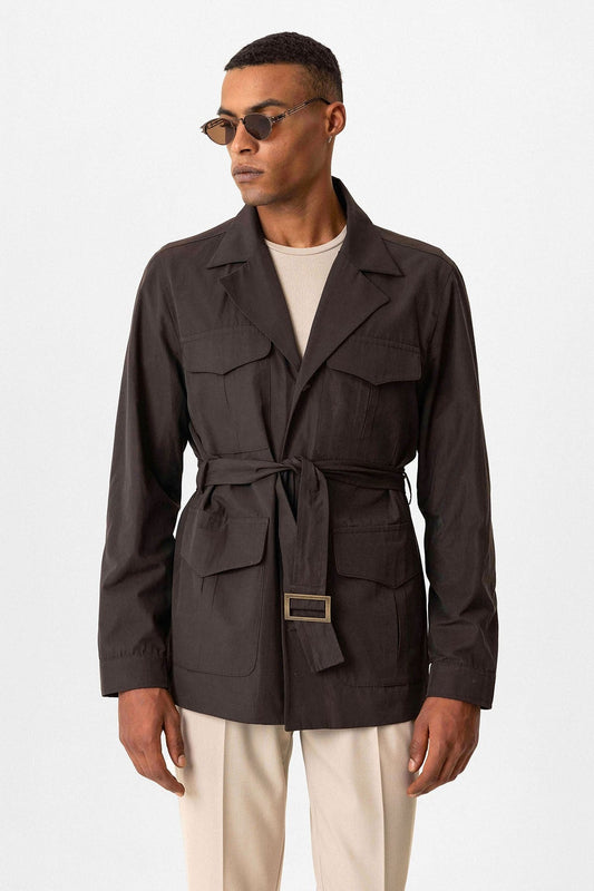 Antioch Arched Collar Men's Safari Trench Coat