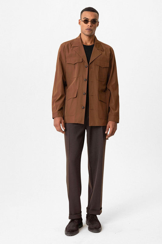 Antioch Arched Collar Men's Safari Trench Coat