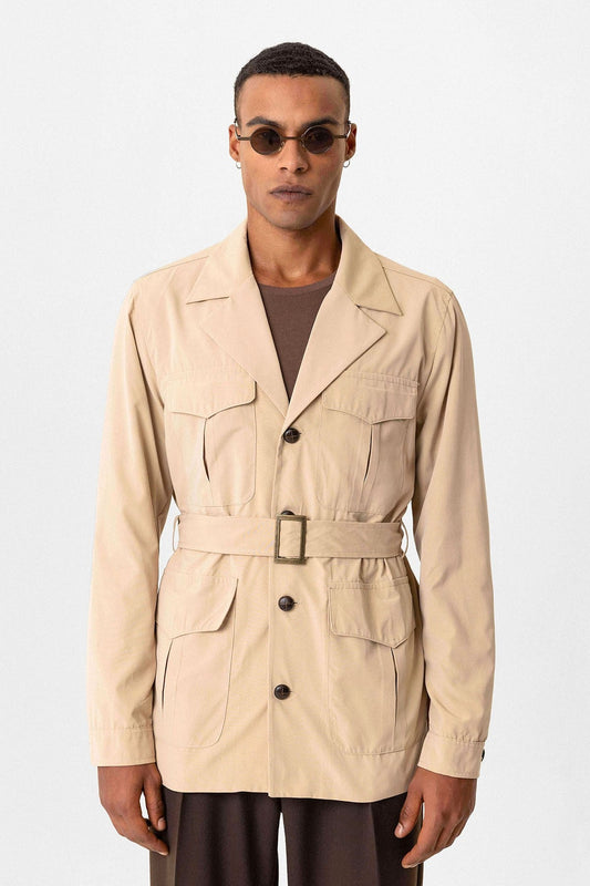 Antioch Arched Collar Men's Safari Trench Coat