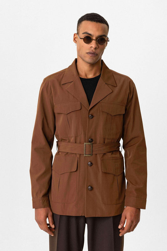 Antioch Arched Collar Men's Safari Trench Coat