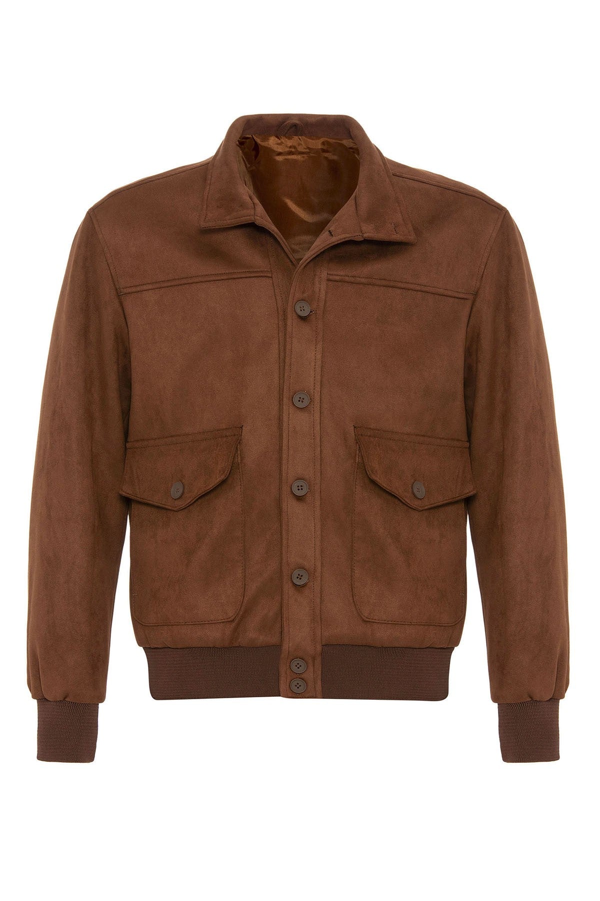 Antioch Bel Elastic-Collar Suede Men's Jacket