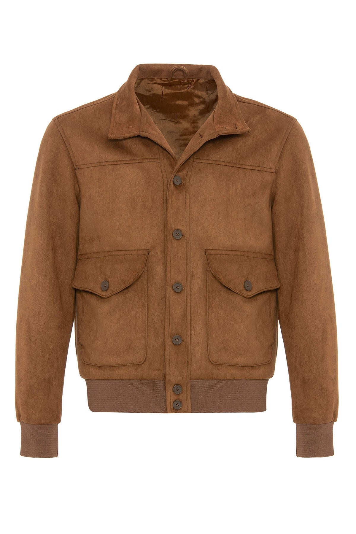 Antioch Bel Elastic-Collar Suede Men's Jacket