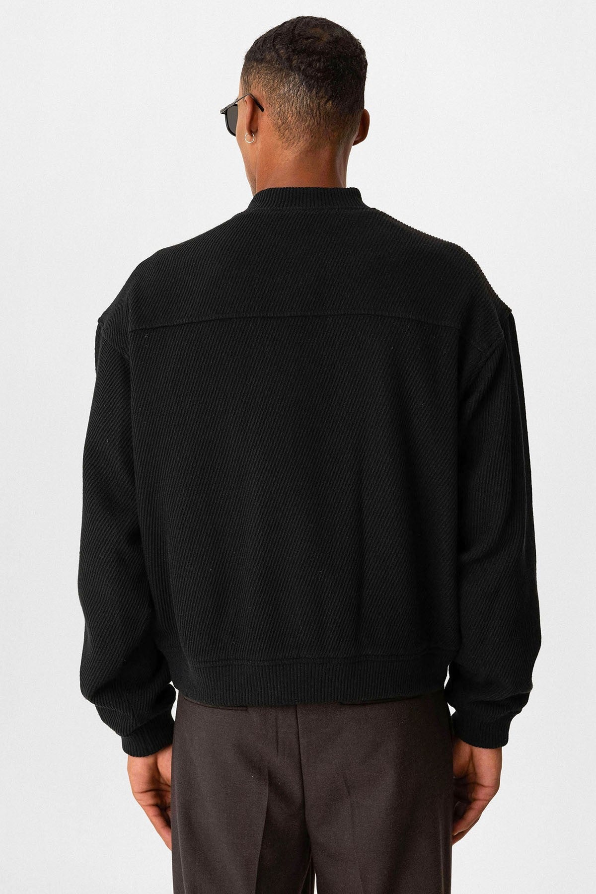 Men's Oversized Bomber Jacket with an Antioch Texture