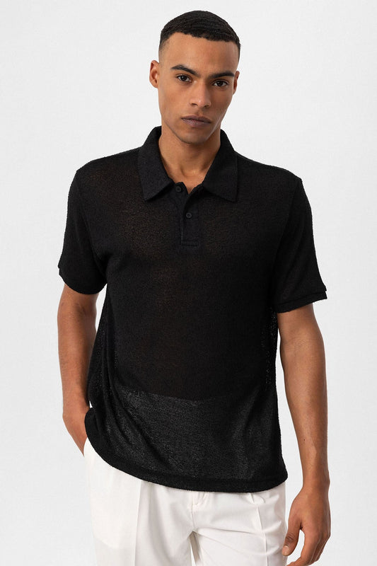 Antioch Polo-Neck Knit Men's T-Shirt