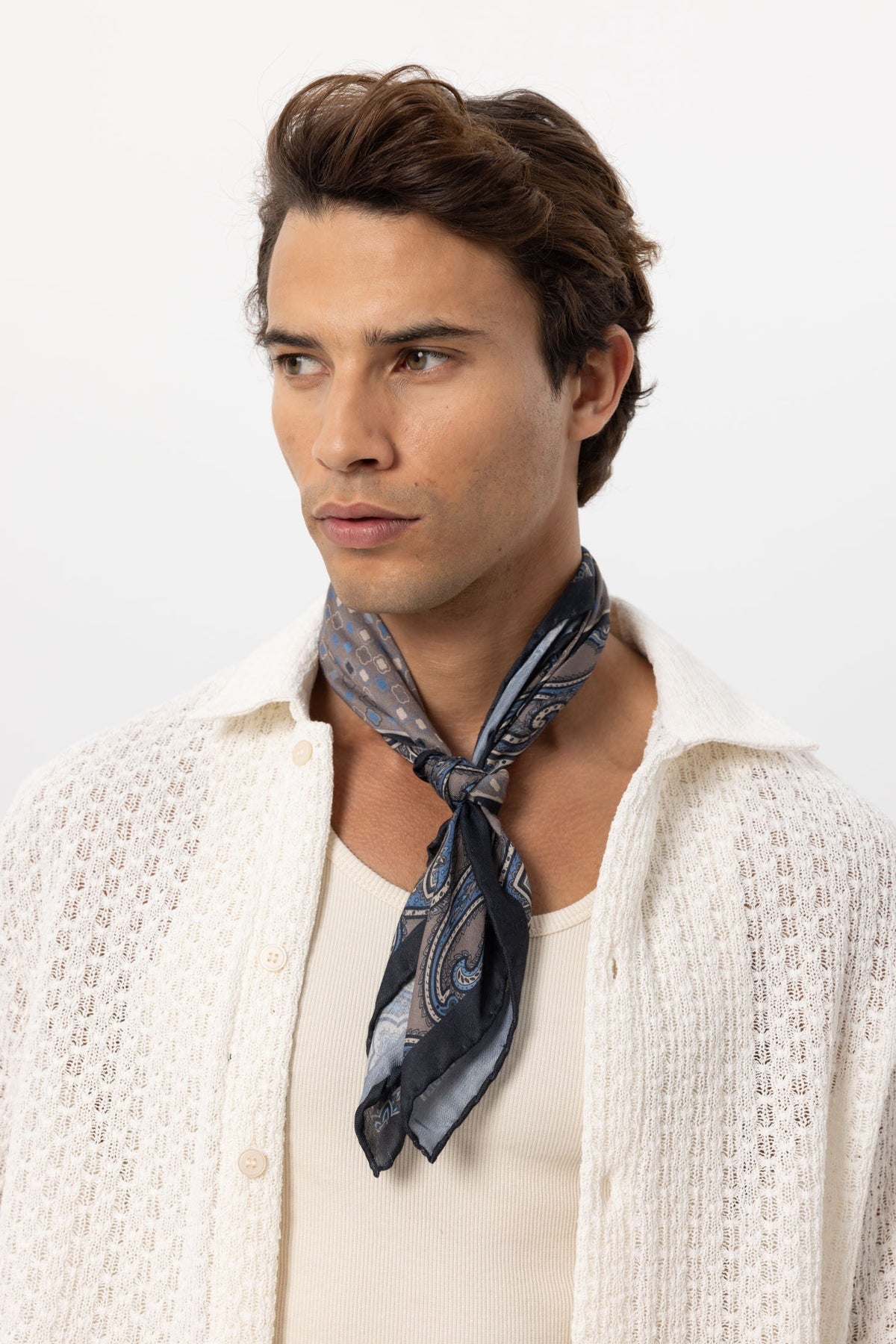 Antioch Square Scarf with Ethnic Pattern