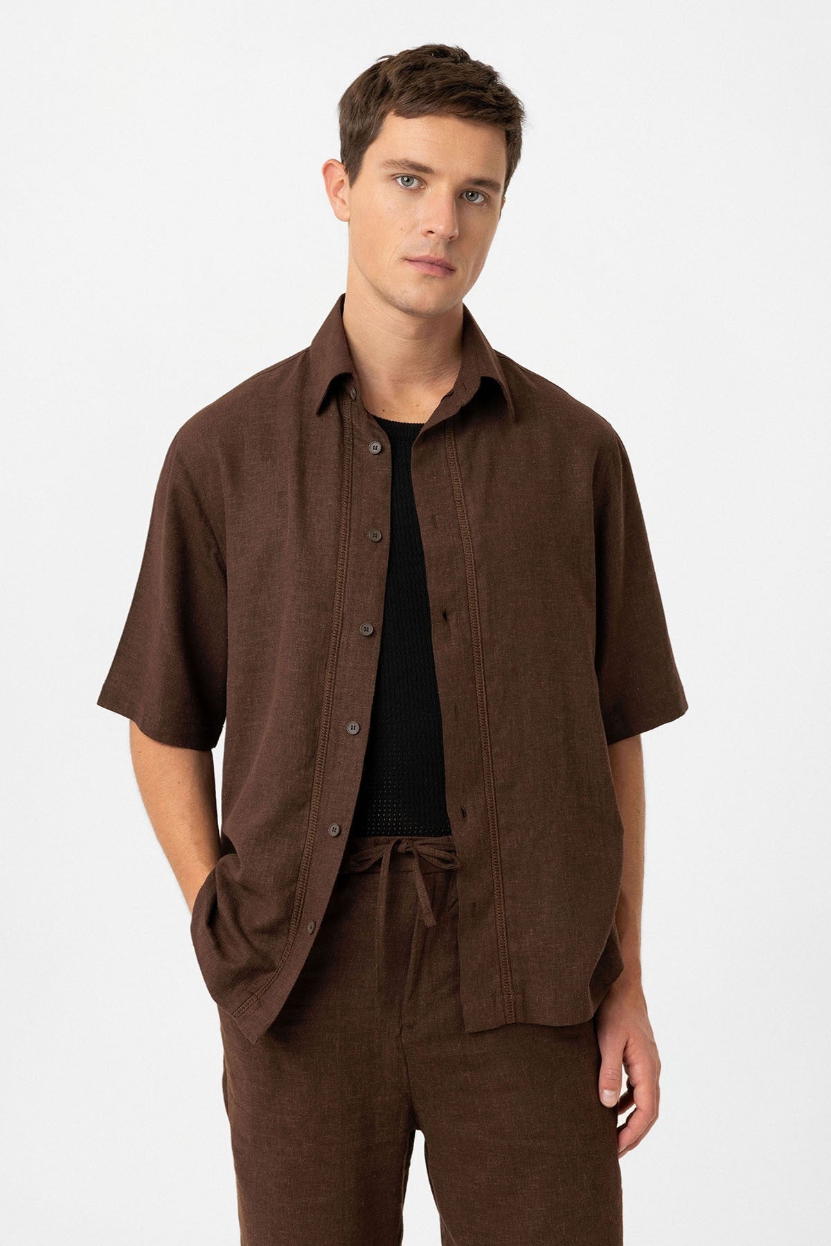 Antioch Linen-Blend Relaxed-Fit Men's Shirt