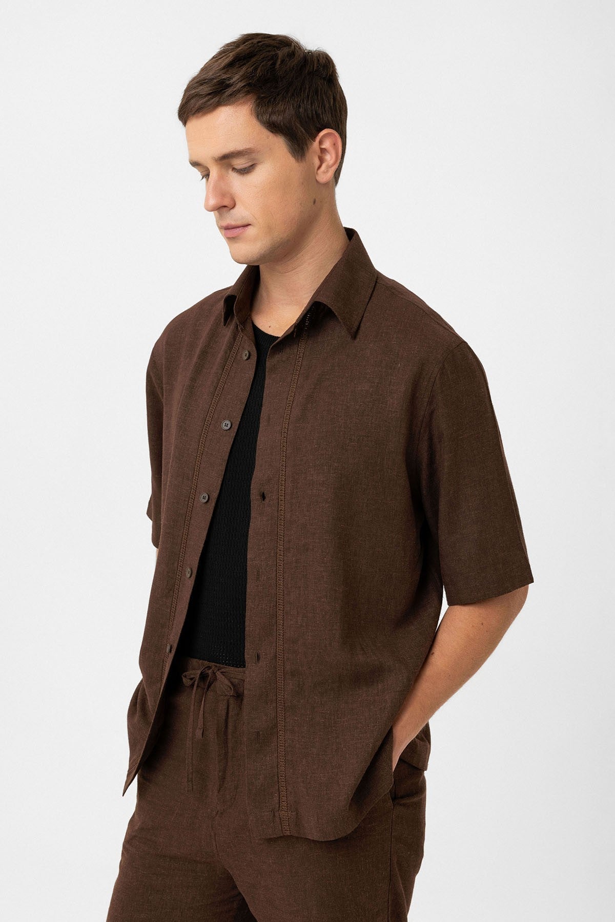 Antioch Linen-Blend Relaxed-Fit Men's Shirt