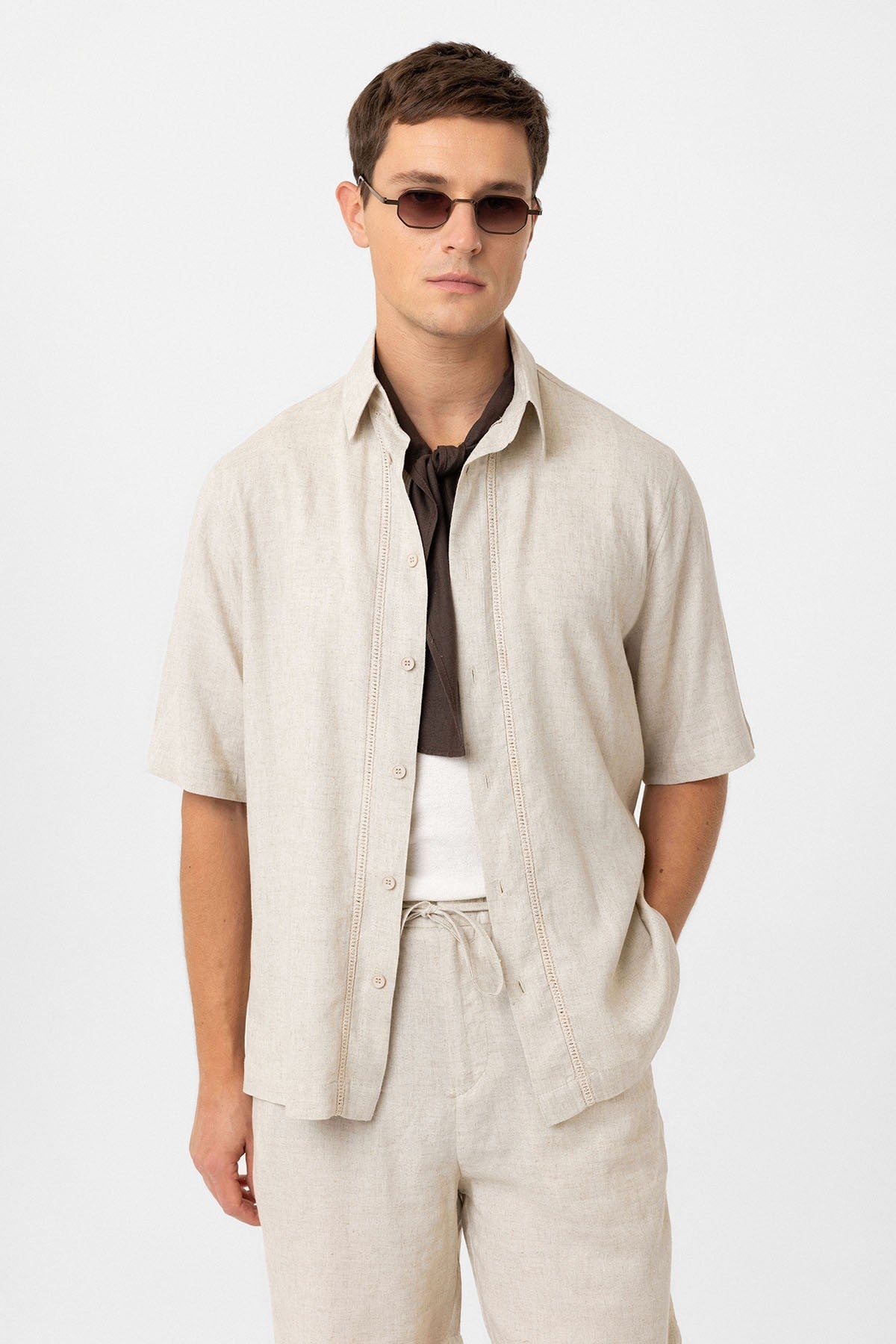 Antioch Linen-Blend Relaxed-Fit Men's Shirt