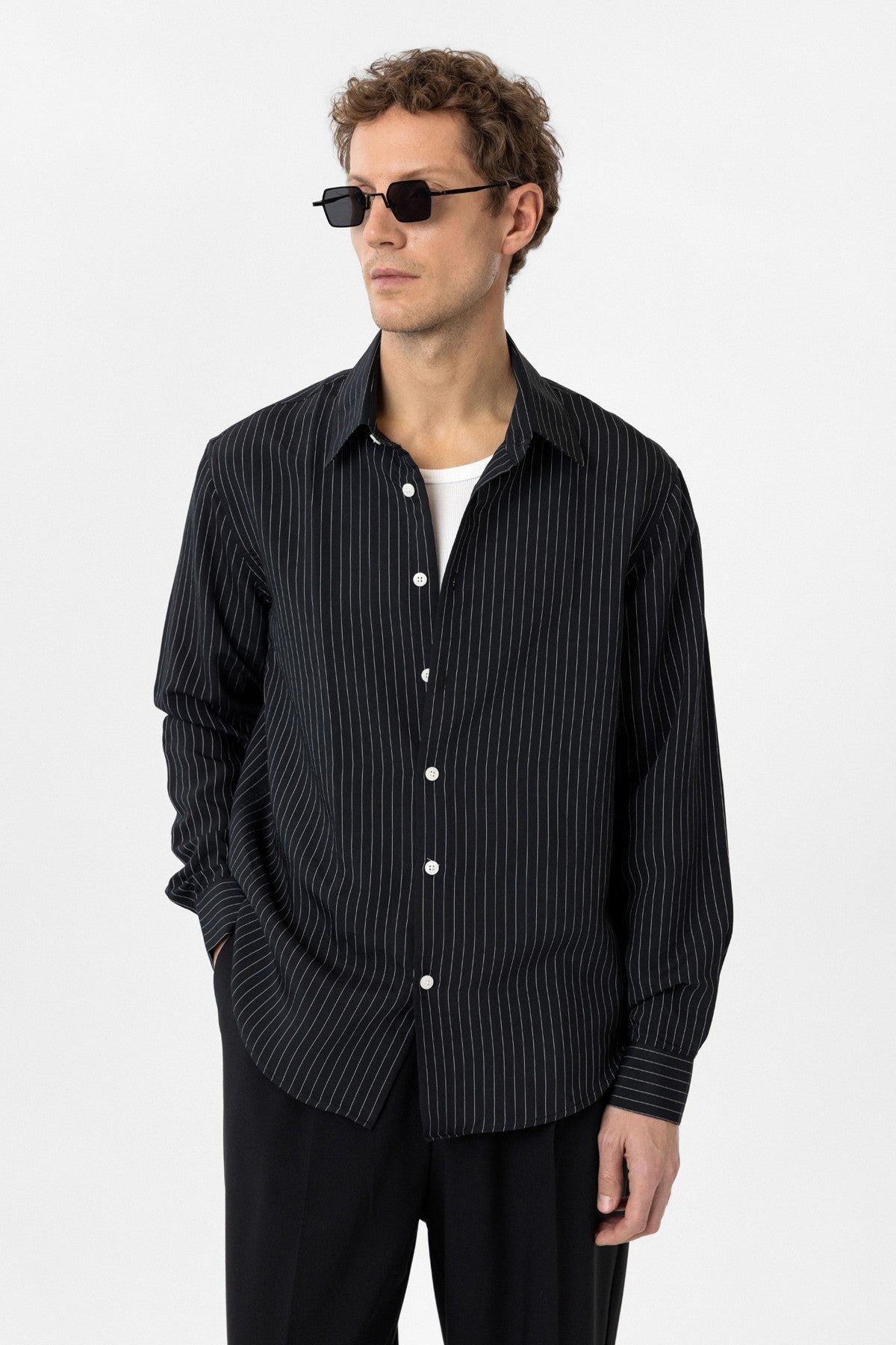 Antioch Modal Fabric Relaxed-Fit Striped Men's Shirt