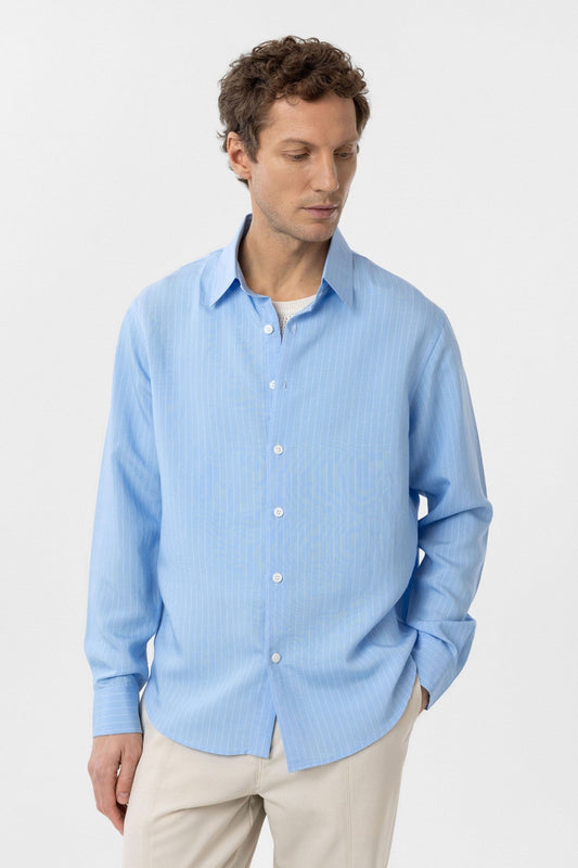 Antioch Modal Fabric Relaxed-Fit Striped Men's Shirt