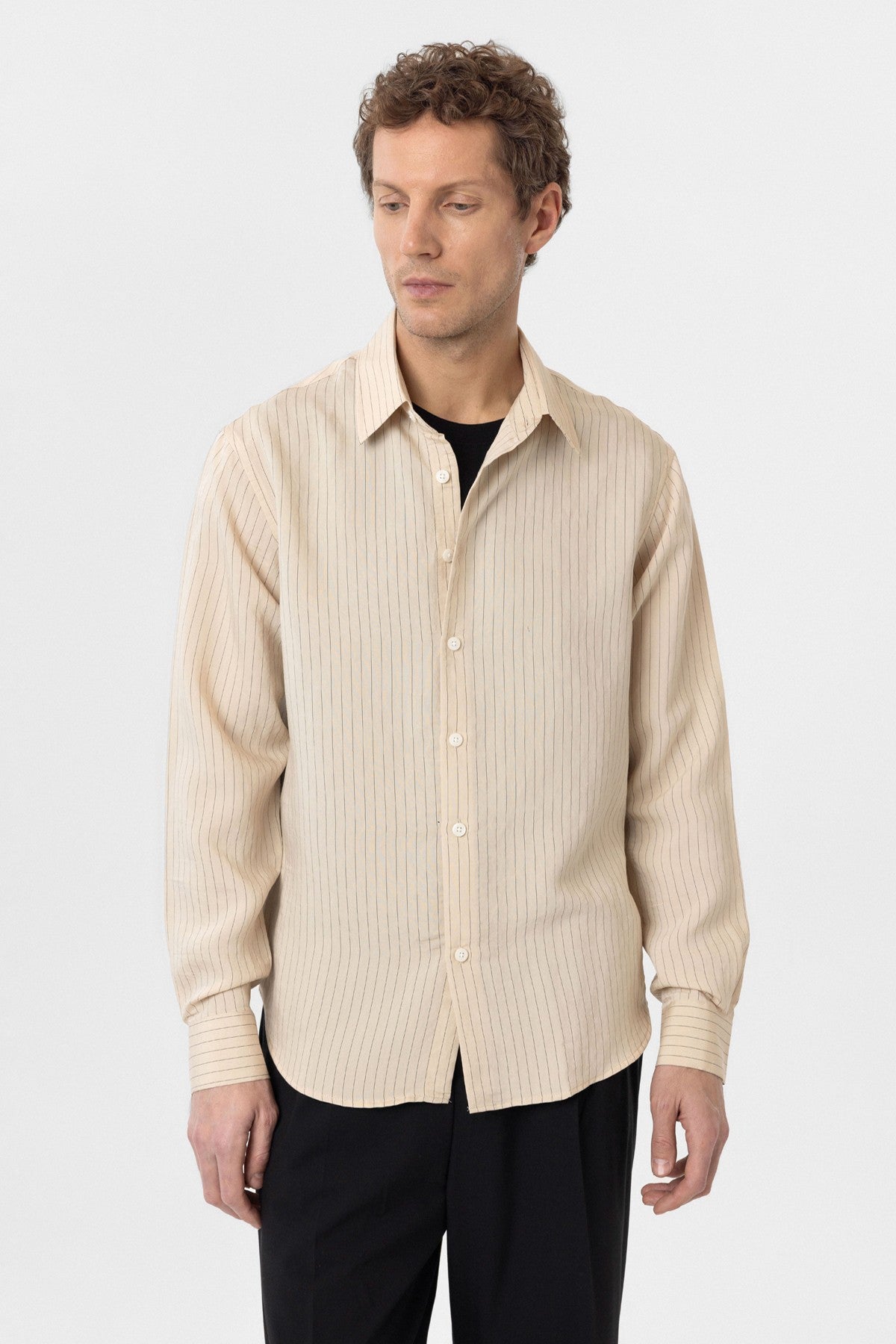 Antioch Modal Fabric Relaxed-Fit Striped Men's Shirt