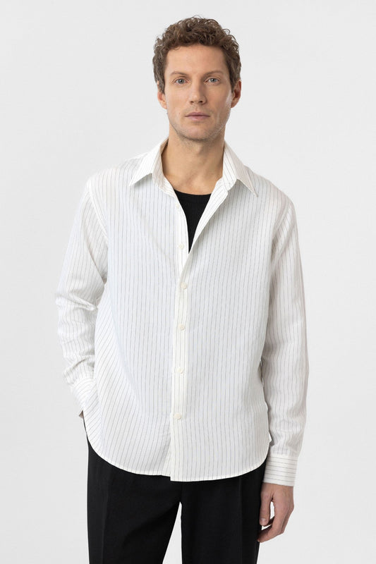 Antioch Modal Fabric Relaxed-Fit Striped Men's Shirt