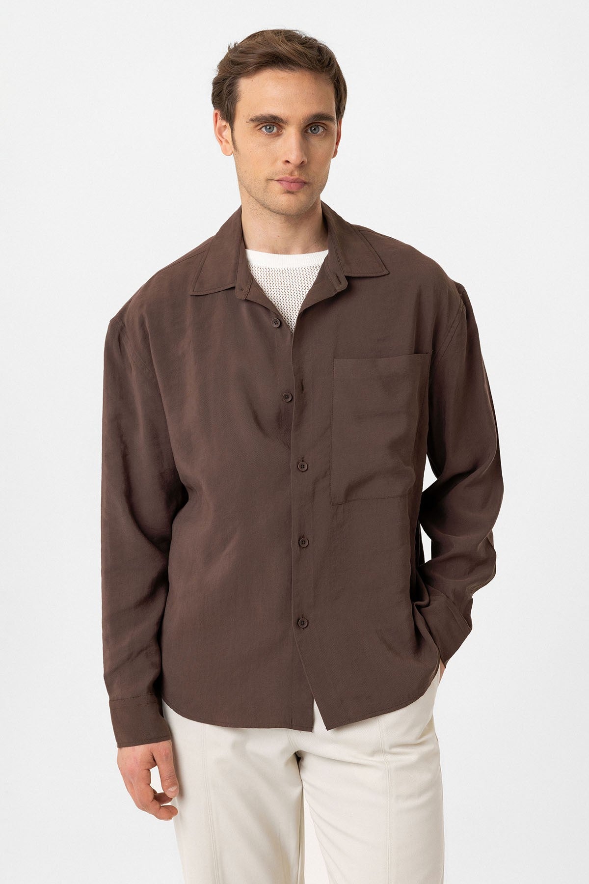 Relax Fit Modal Fabric Men's Shirt