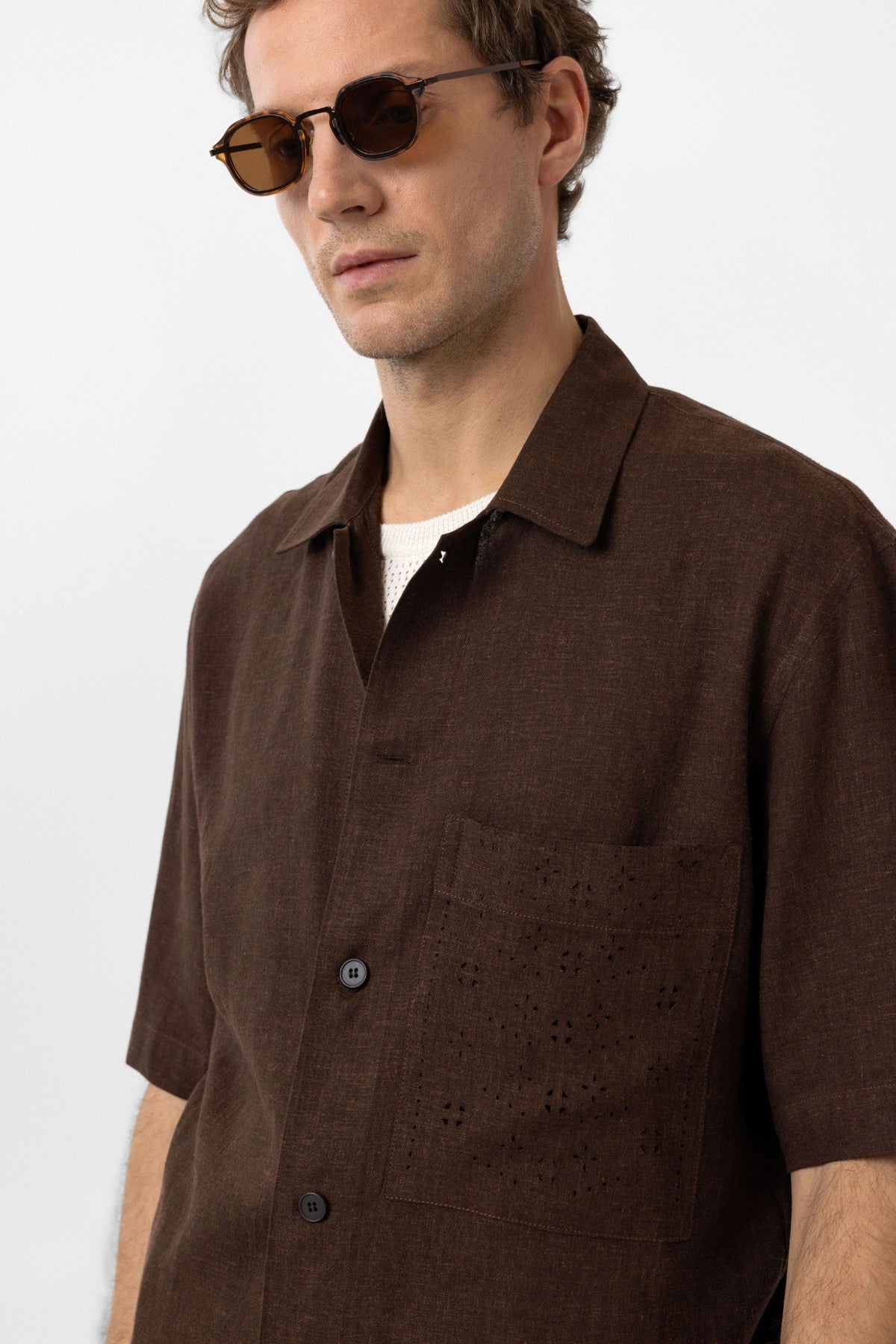 Antioch Short-Sleeve Men's Shirt with Linen Blend