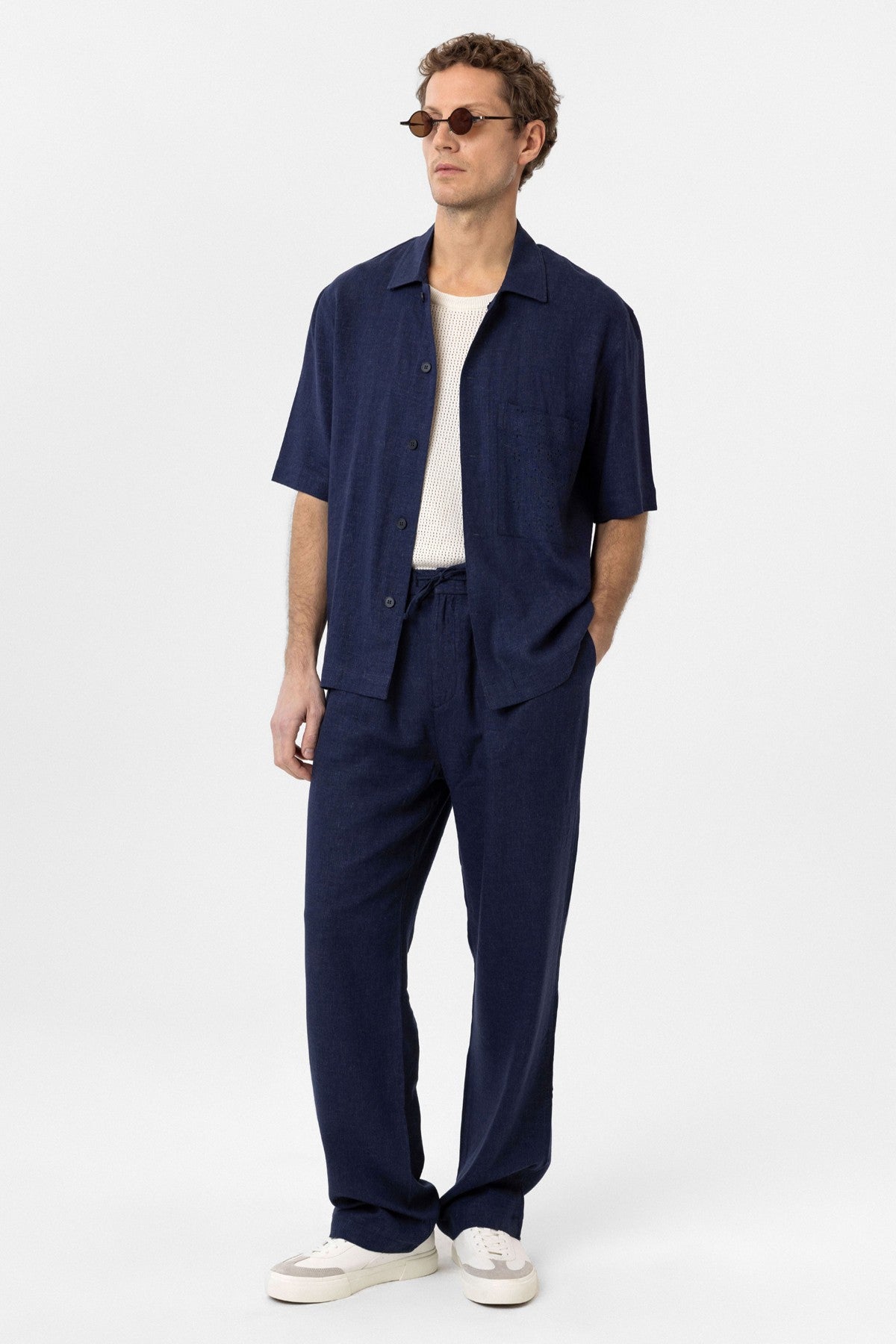 Antioch Short-Sleeve Men's Shirt with Linen Blend