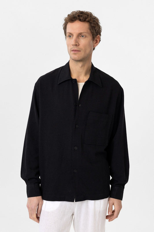 Men's Relaxed-Fit Shirt with Linen Blend