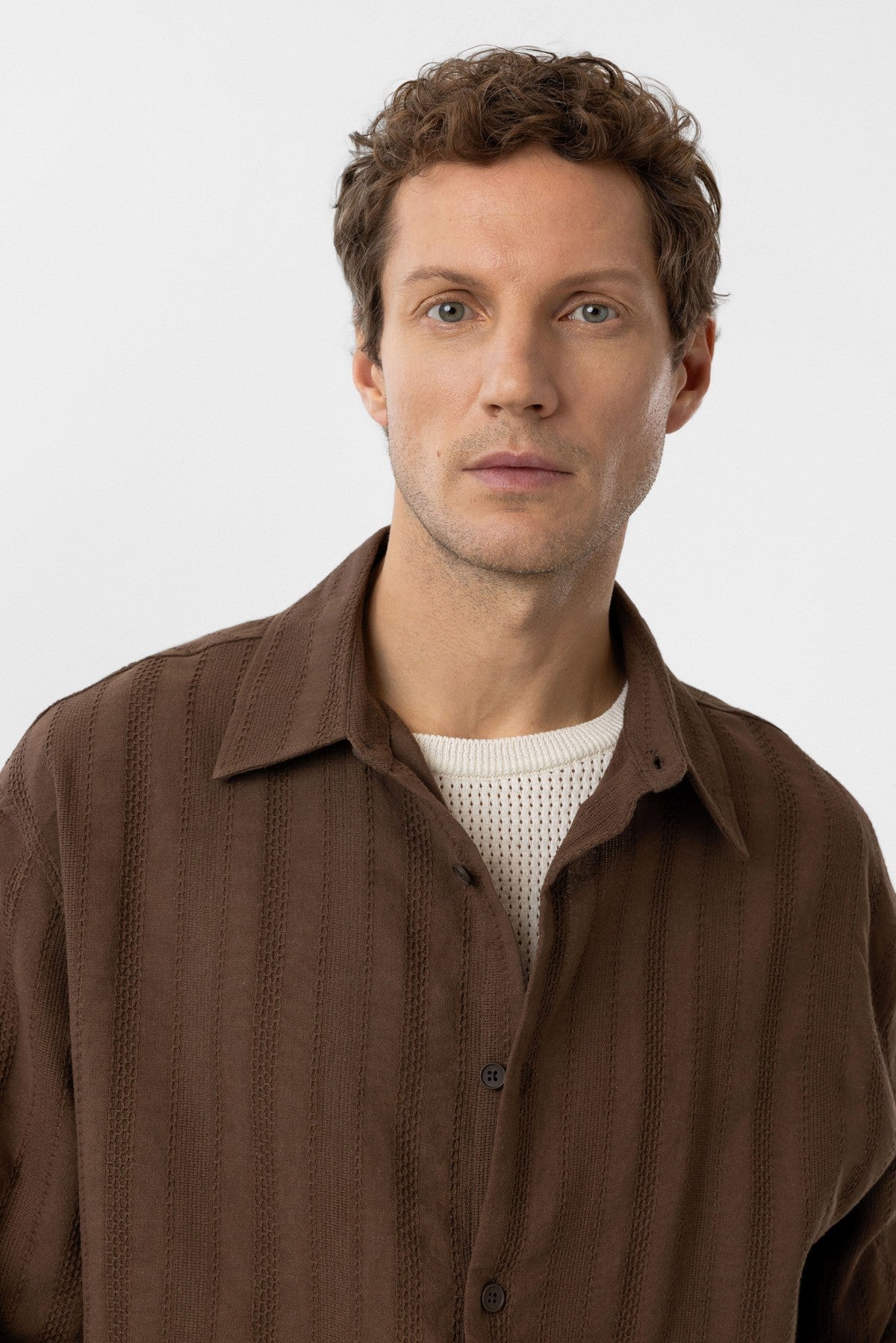 Antioch Textured Jacquard Cotton Men's Shirt