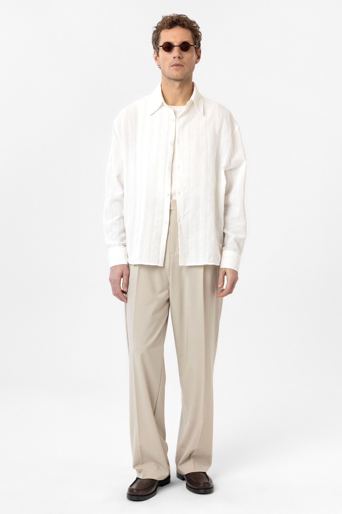 Antioch Textured Jacquard Cotton Men's Shirt