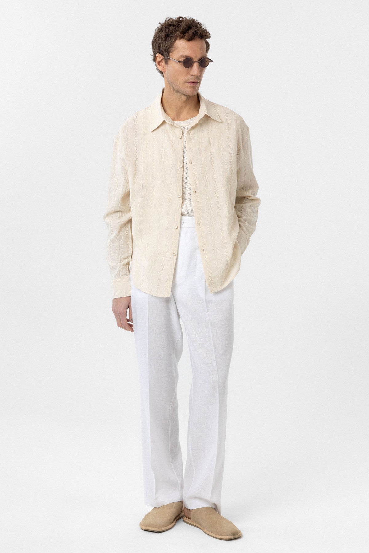 Antioch Textured Jacquard Cotton Men's Shirt