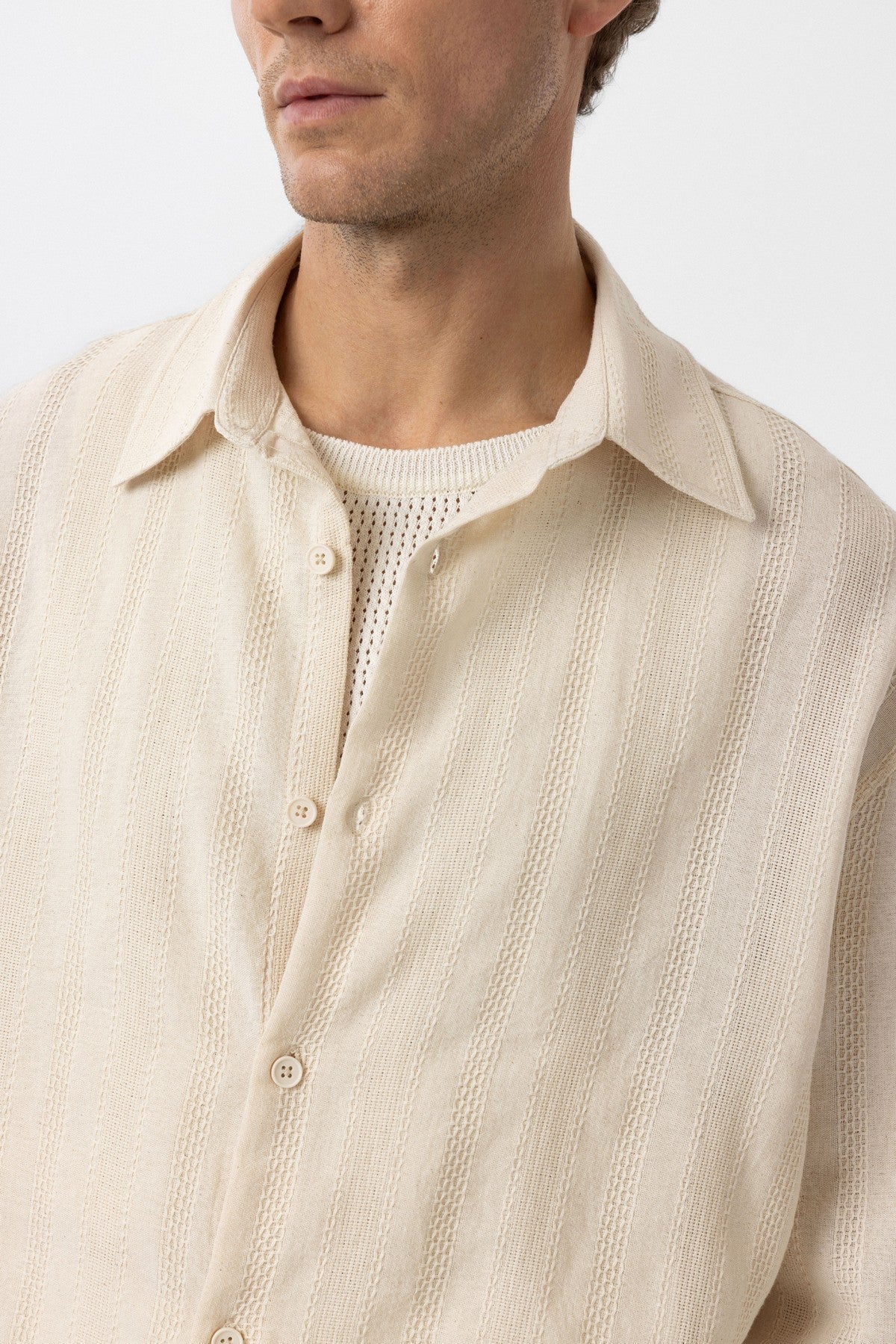 Antioch Textured Jacquard Cotton Men's Shirt