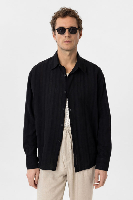 Antioch Textured Jacquard Cotton Men's Shirt