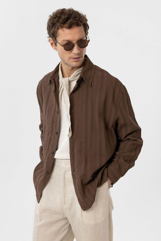 Antioch Textured Jacquard Cotton Men's Shirt