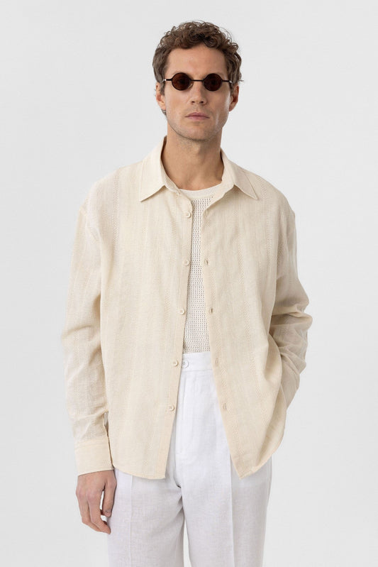 Antioch Textured Jacquard Cotton Men's Shirt