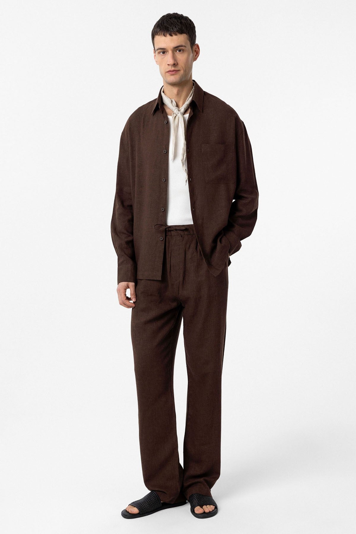 Men's Relaxed-Fit Shirt with Linen Blend