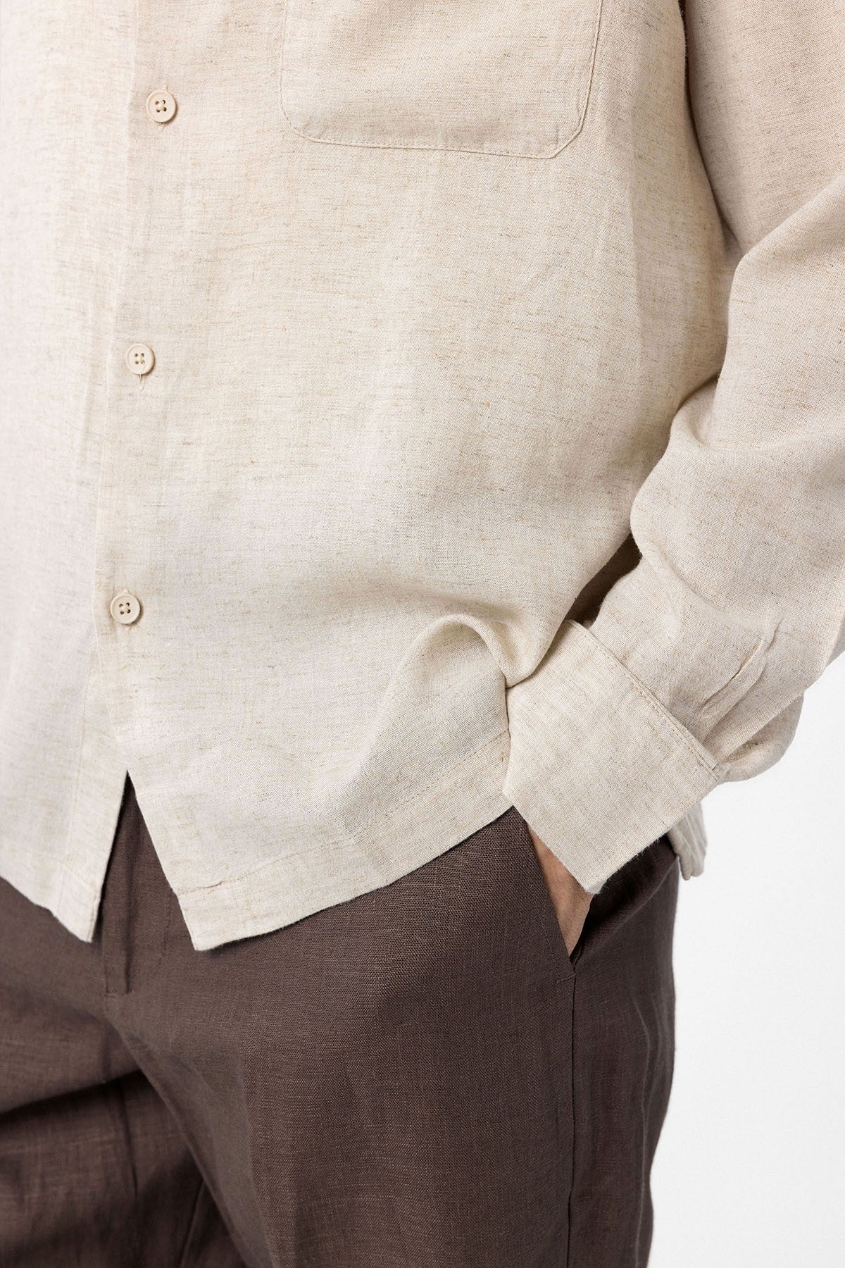 Men's Relaxed-Fit Shirt with Linen Blend